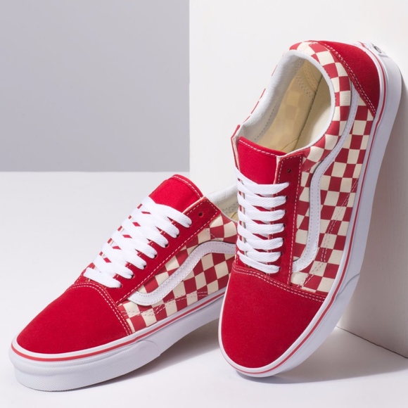 classic red checkered vans